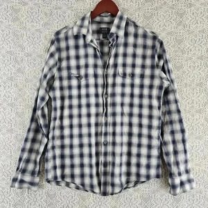 Joe Joseph Abboud Cotton Plaid Long Sleeve Button down Men's Shirt M